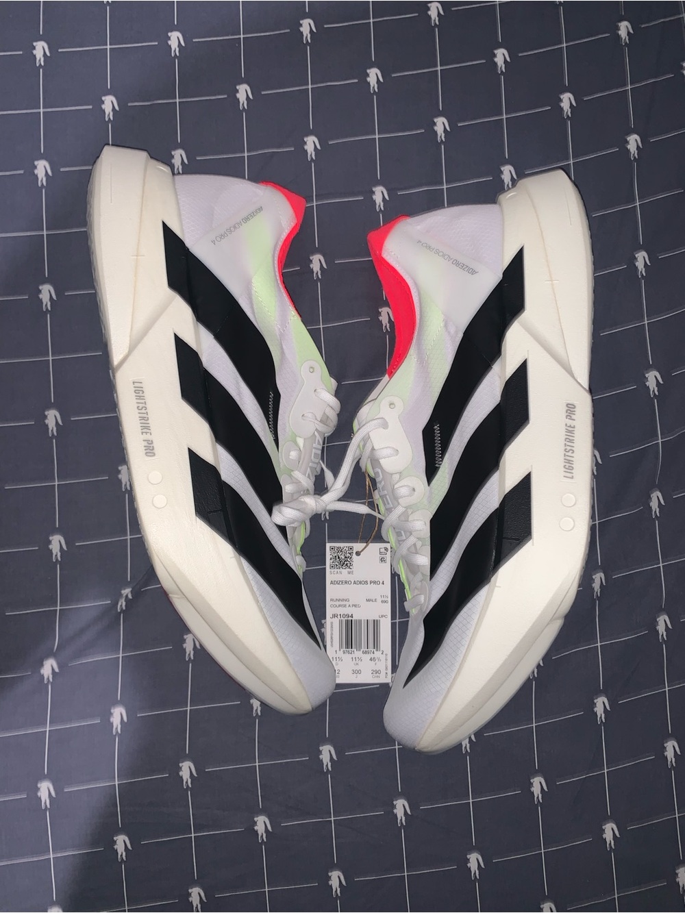 Adidas Adizero Adios Pro 4 Running Shoes JR1094 Size: 12